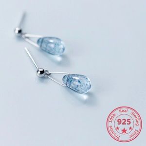 925 Sterling Sliver Rain Drop Minimalist Earrings